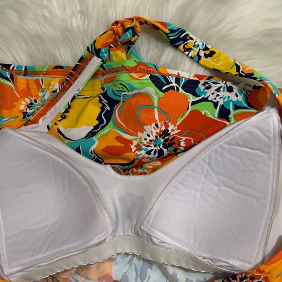 Lands End Women's Swimsuit Halter Tankini Top 8 - Picture 8 of 10